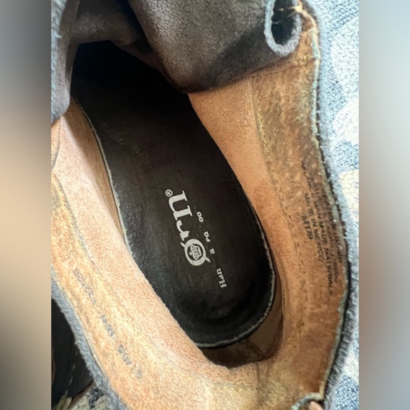 Born Temple Brown and Gray Lace Up Boots with Rugged Design - Picture 8 of 10